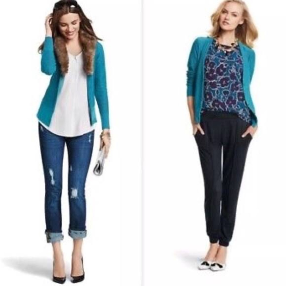 Cabi Deco Teal Cardigan